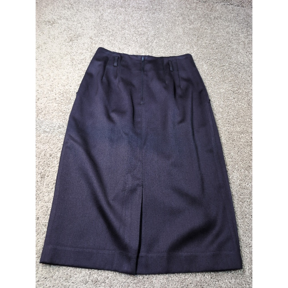 Autograph American Clothing Womens Navy Blue Skirt Size 9 10 Knee Length Pencil - Picture 6 of 8